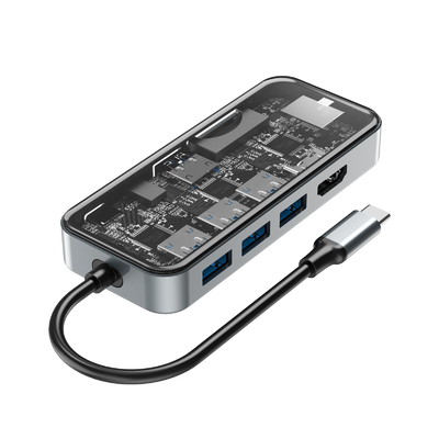 Professional Aluminium Card Reader Hub untuk Perbaikan Aliran Kerja Merek Disesuaikan