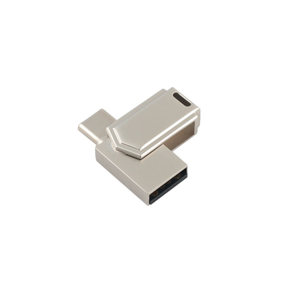13g Zinc Alloy USB 3.0 Dan Type C Memory Stick Dengan Data Password Dan Laser USB Logo