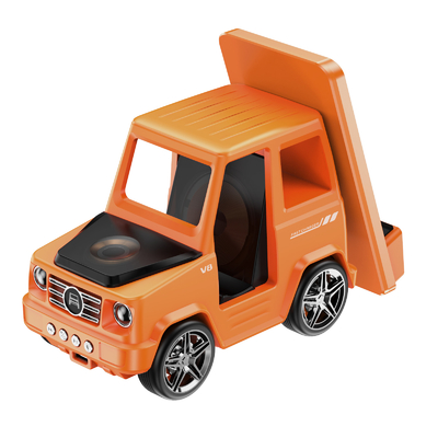 Orange Cool Car Shape Wireless Charger untuk iPhone Airpods IWatch 225G Output 9V/1.67A