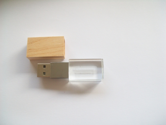 Disesuaikan Crystal USB Stick dengan Laser Logo Opsi -50 ° C 80 ° C Suhu Lingkungan