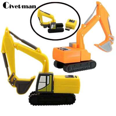 Flash Drive Bentuk Excavator USB Memori Excavator Dibuat Dengan Cetakan Kustom
