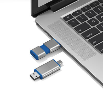 Semua USB Flash Drive H2 + Tipe C yang Lulus Bisa Logo OEM Satu Badan Usb