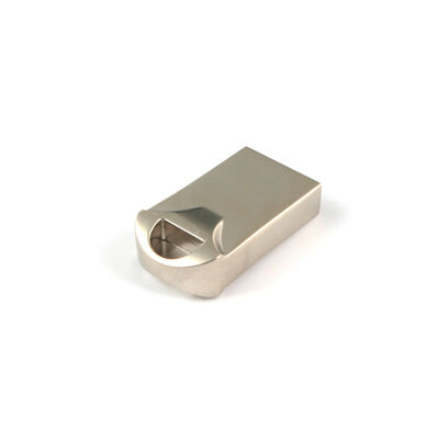 Perak dengan Flash Drive USB Logam Mengkilap Kecepatan Transfer Data Cepat Casing Logam Tahan Lama Cocok untuk Penyimpanan Data Aman