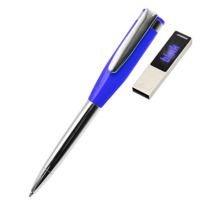 Flash drive USB bentuk pena 20g bersertifikat CE/ROHS/FCC dengan branding yang dapat disesuaikan untuk hadiah perusahaan