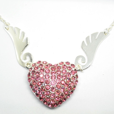 Lady Necklace Diamond Usb Stick 32GB 64GB 2.0 Flash Drive Memori penuh
