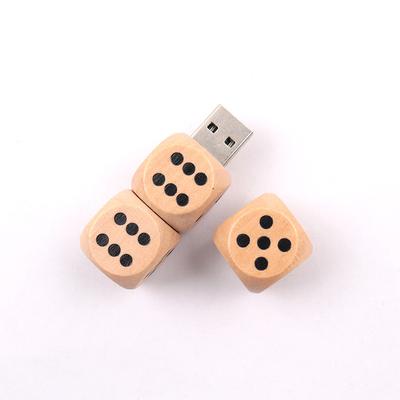 Bentuk Khusus USB Flash Drive Kayu 16GB 32GB 64GB 15MB/S FCC Disetujui