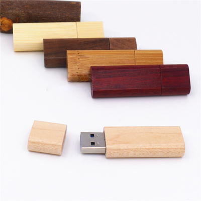 ODM Maple Bamboo Usb Stick 2.0 3.0 256GB flash drive kayu Dengan Lanyard
