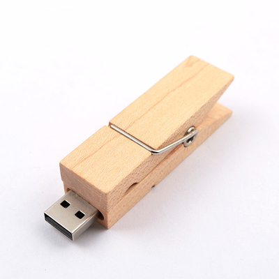 Flash Drive USB Kayu Berbentuk Klip Cepat USB 2.0 3.0 2GB 4GB 256GB