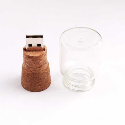 16GB 32GB 64GB Kayu USB Flash Drive Botol Berbentuk Gelas Anggur Stopper