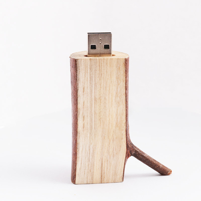 Tree Root USB Flash Drive 2.0 3.0 Ekologi Asli Kayu 128GB 256GB