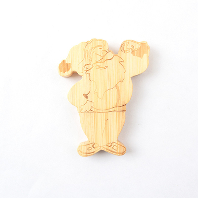 Maple Bamboo Personalized Wooden Usb Stick 128GB Cutting Dengan Desain Disesuaikan