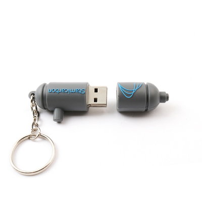 2.0 3.0 Personalized 15MB/S Soft PVC Usb Drives Dengan Keyring