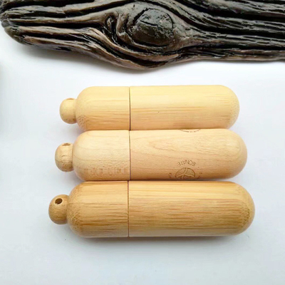 Silinder 256GB tongkat usb bambu Drive Usb Kayu Kustom Untuk Fotografer