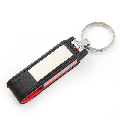 Casing Logam Kulit Asli USB Flash Drive 64GB 128GB 256GB FCC Disetujui