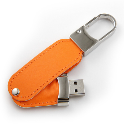 Logo Timbul PU Kulit USB Flash Drive 2.0 102x25x10mm 8GB
