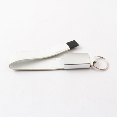 Leahter USB 2.0 Flash Drive Dengan UDP Ring Bisa Embossing Laser Print Logo