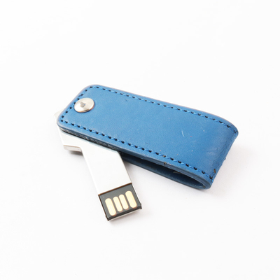 Kustom Embossing Logo PU Kulit USB Flash Drive Port USB 2.0