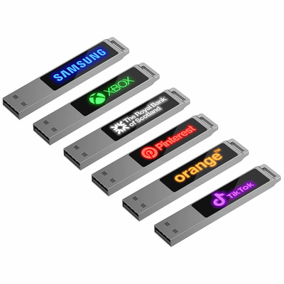 Flash Drive Usb Kristal Kecepatan Cepat ROSH 16GB 128GB Dengan Lampu LED