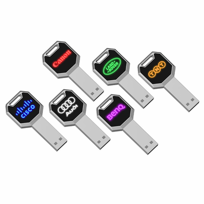 LED Light Crystal Usb Drive 2.0 128GB Chip Flash Kecepatan Cepat 15MB/S