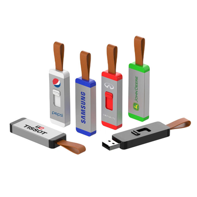 ODM Kulit Usb Flash Drive Cetak Logo 4G 20MB/S Kecepatan Membaca