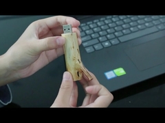 Tree Root Shapes Wooden USB Flash Drive 256GB Embossing Logo