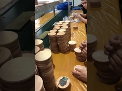 Circular Shapes Multifunction Wireless Charger 15w Bamboo Material