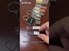 Bagian Kristal Besar Bisa Ukiran Logo USB Stick 2.0 Akrilik Transparan