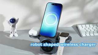 Pengisi daya nirkabel berkecepatan tinggi berbentuk robot
